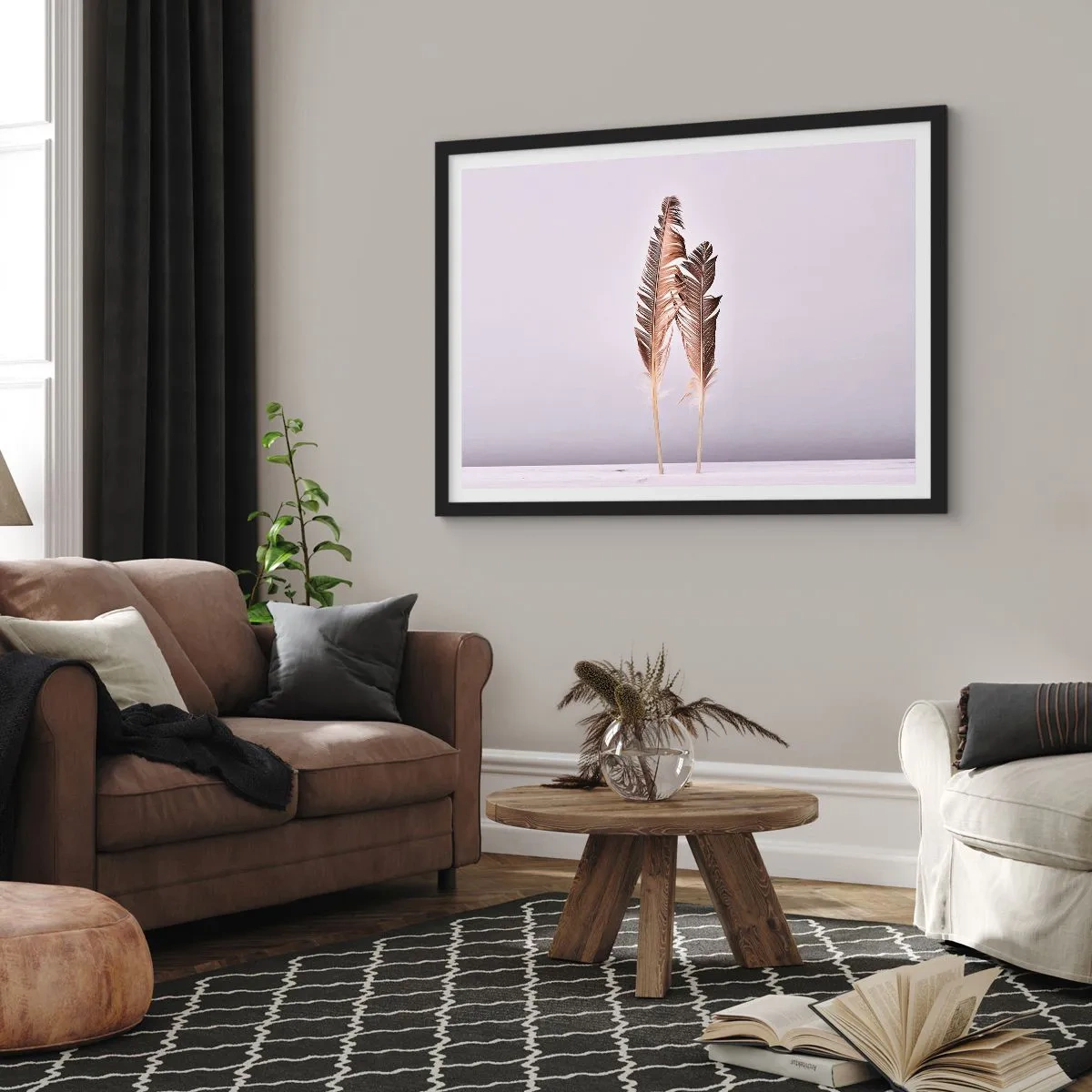 Affisch i svart ram - Mot intet - 40x30 cm