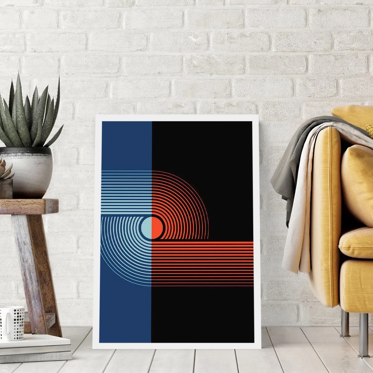 Affisch - I en geometrisk kläm - 40x50 cm