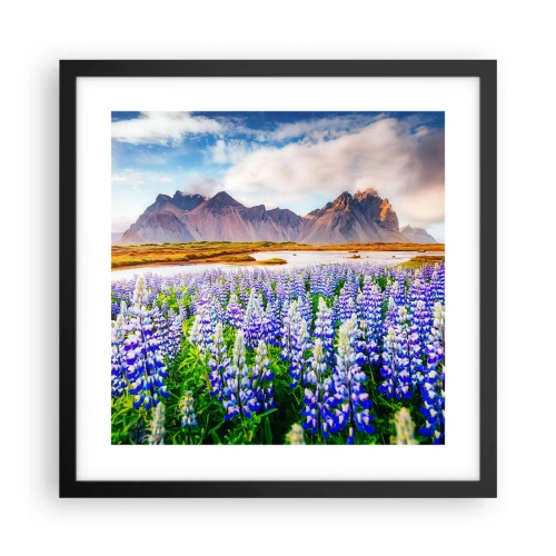 Affisch i svart ram - Styrka och stränghet bredvid mildhet - 40x40 cm