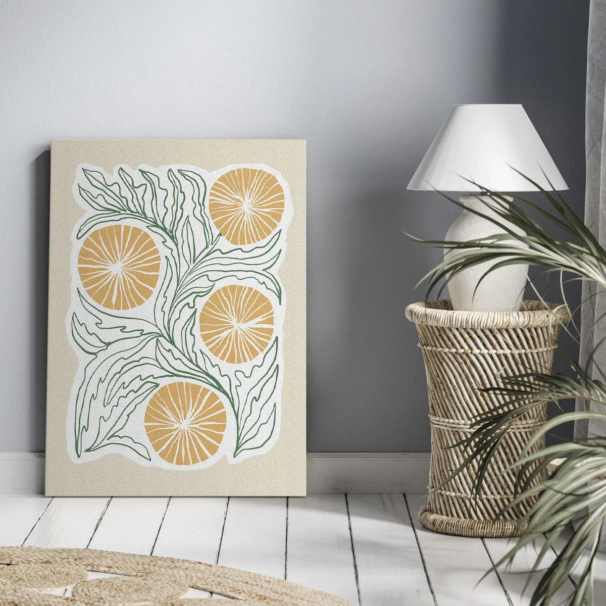 Canvastavla - Bild på duk - Etniskt med en touch av abstraktion - 45x80 cm