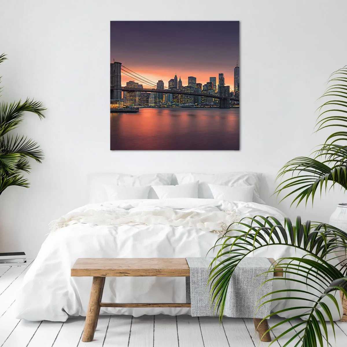 Canvastavla - Bild på duk - Doppad i lila tystnad - 70x70 cm