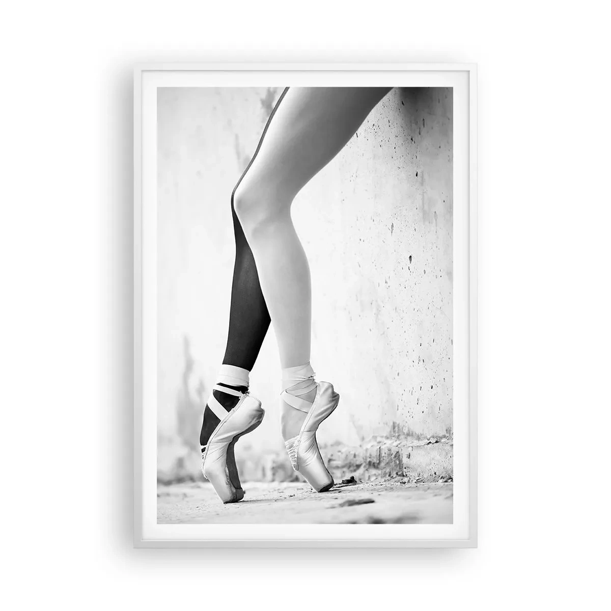 Affisch i vit ram - Ballerina, voila! - 70x100 cm