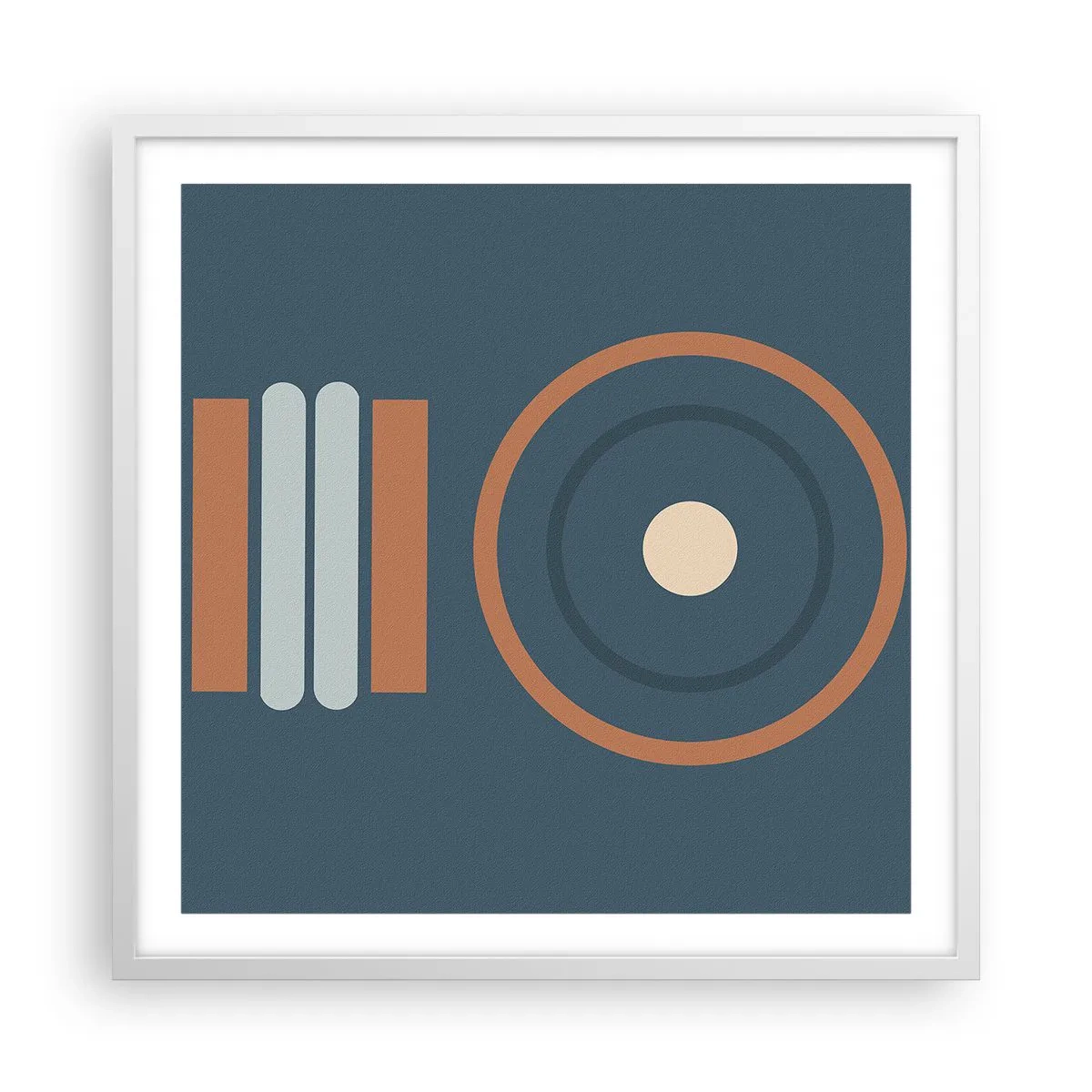 Affisch i vit ram - Sakens kärna - 60x60 cm