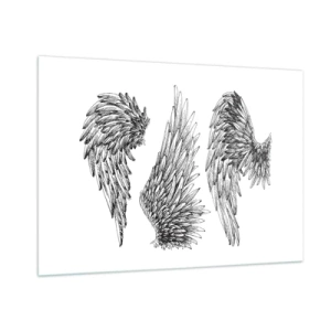 Glastavla - Bild på glas - Du kan också bli ängel - 100x70 cm