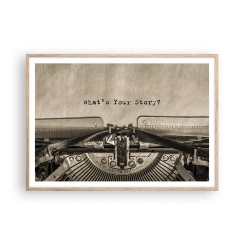 Affisch i ram av ljusek - Svara mig - 100x70 cm