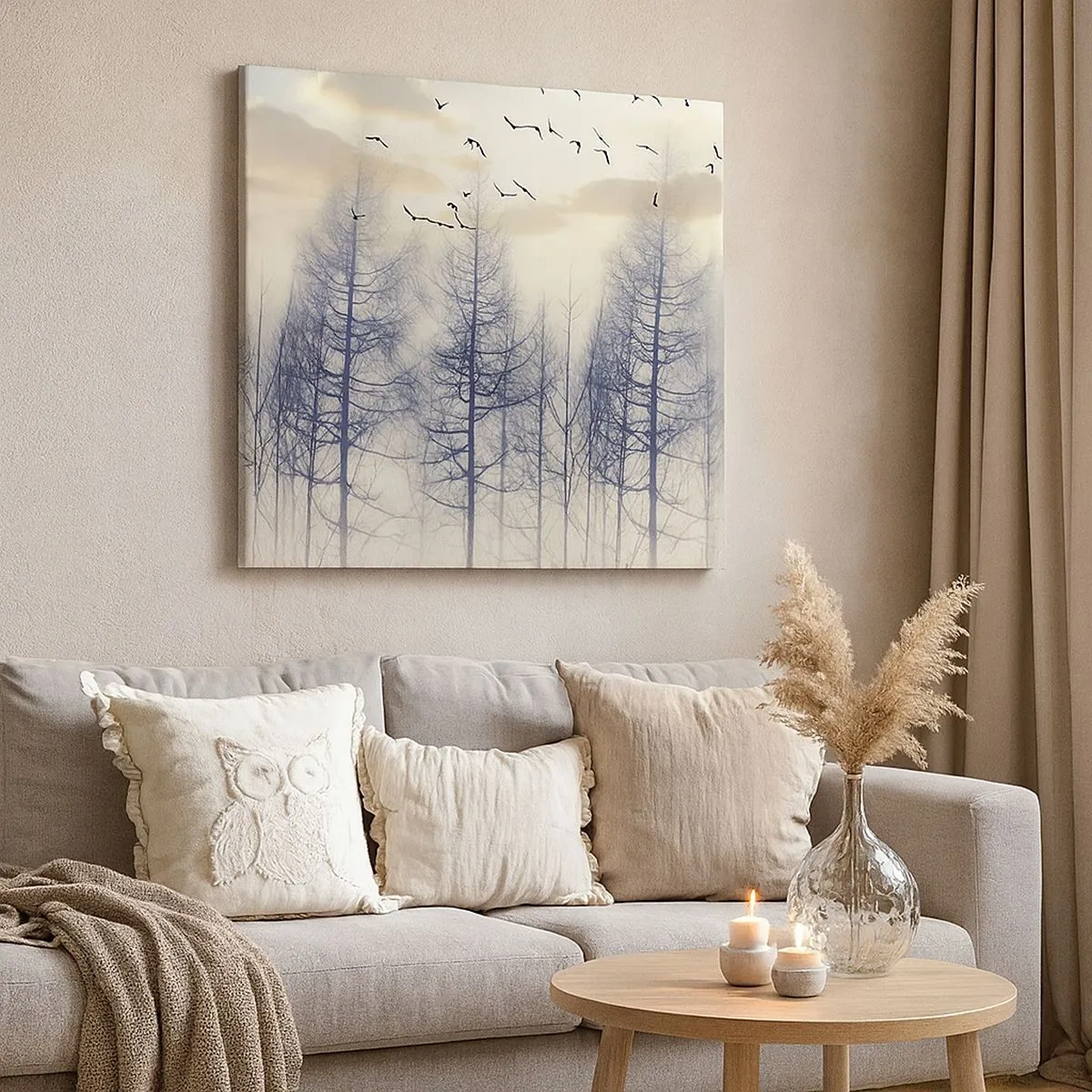 Canvastavla - Bild på duk - Skogens andar - 30x30 cm