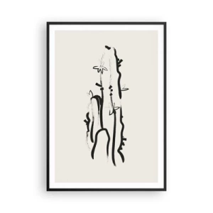 Affisch i svart ram - Blommande ört - 70x100 cm