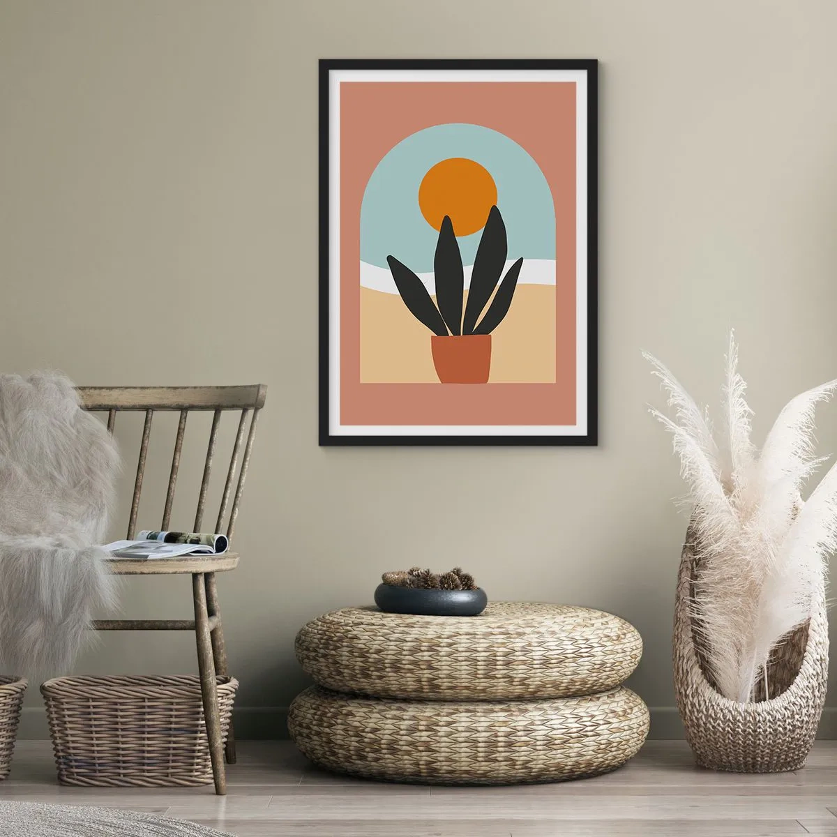 Affisch i svart ram - Små glädje - 61x91 cm