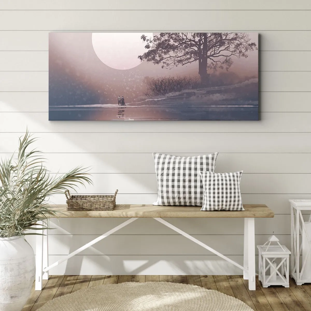 Canvastavla - Bild på duk - Nattens under - 100x40 cm
