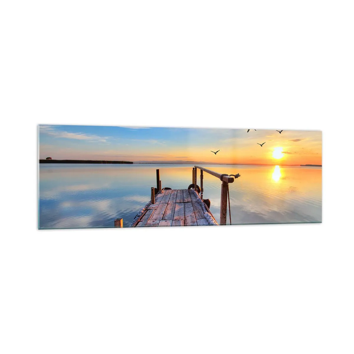 Glastavla - Bild på glas - Gå mot solen - 160x50 cm