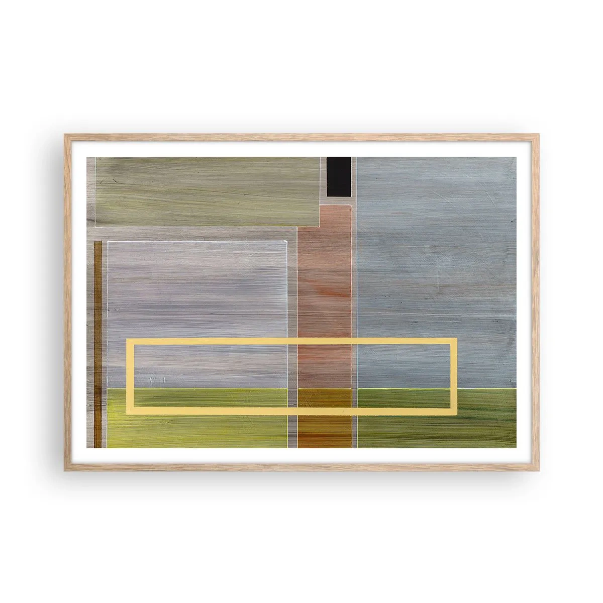 Affisch i ram av ljusek - Rakt och lugnt - 100x70 cm