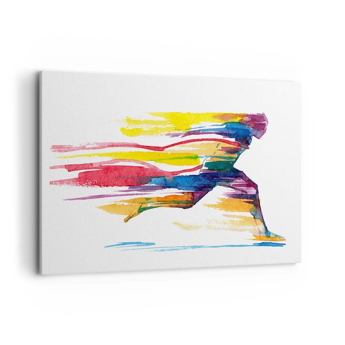 Canvastavla - Bild på duk - Spring genom regnbågen - 120x80 cm