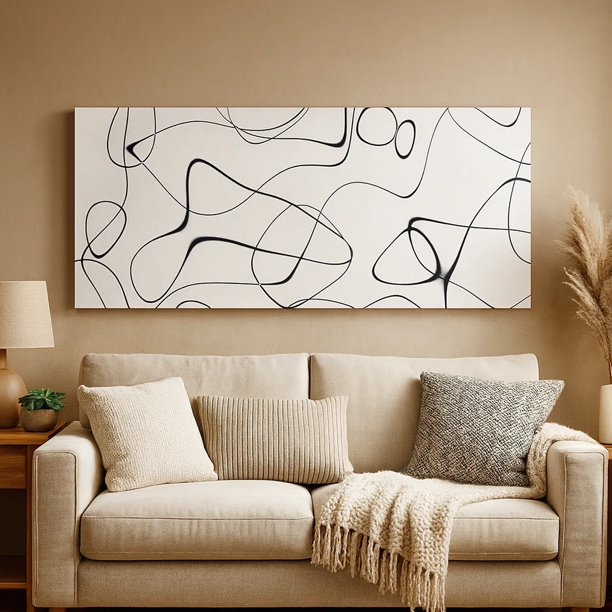 Canvastavla - Bild på duk - Livets stigar, ödets tur - 30x30 cm