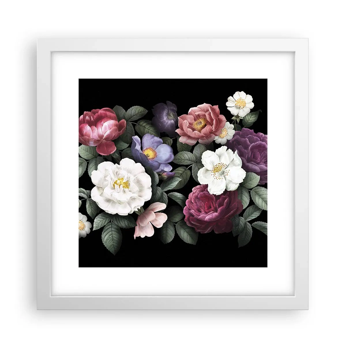 Affisch i vit ram - Från en engelsk trädgård - 30x30 cm