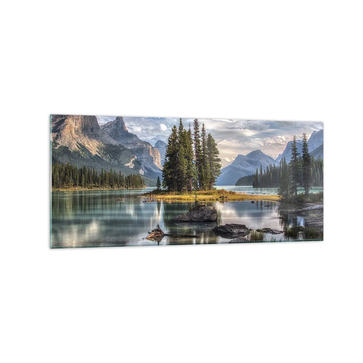 Glastavla - Bild på glas - Vid stort och rent vatten - 120x50 cm