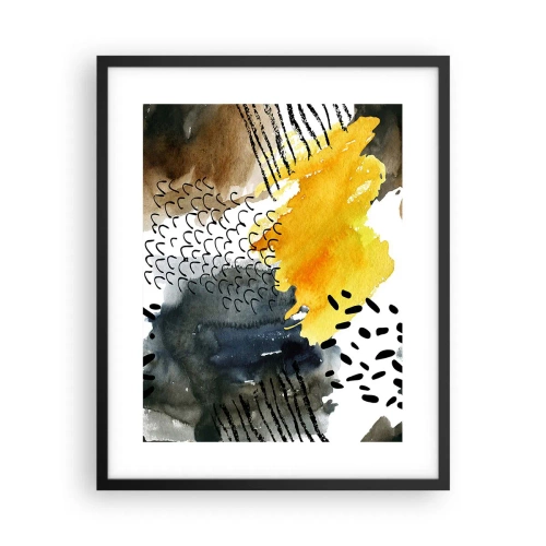 Affisch i svart ram - Elementens möte - 40x50 cm