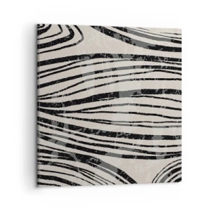 Canvastavla - Bild på duk - Stänk av linjer - 50x50 cm