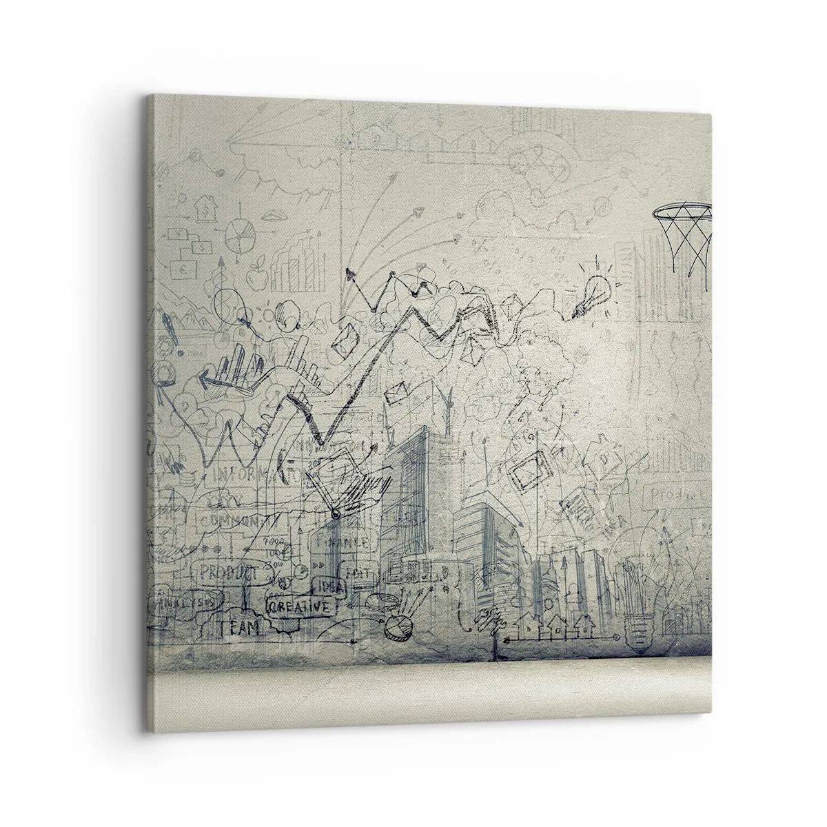 Canvastavla - Bild på duk - Mitt underbara stadsliv - 60x60 cm