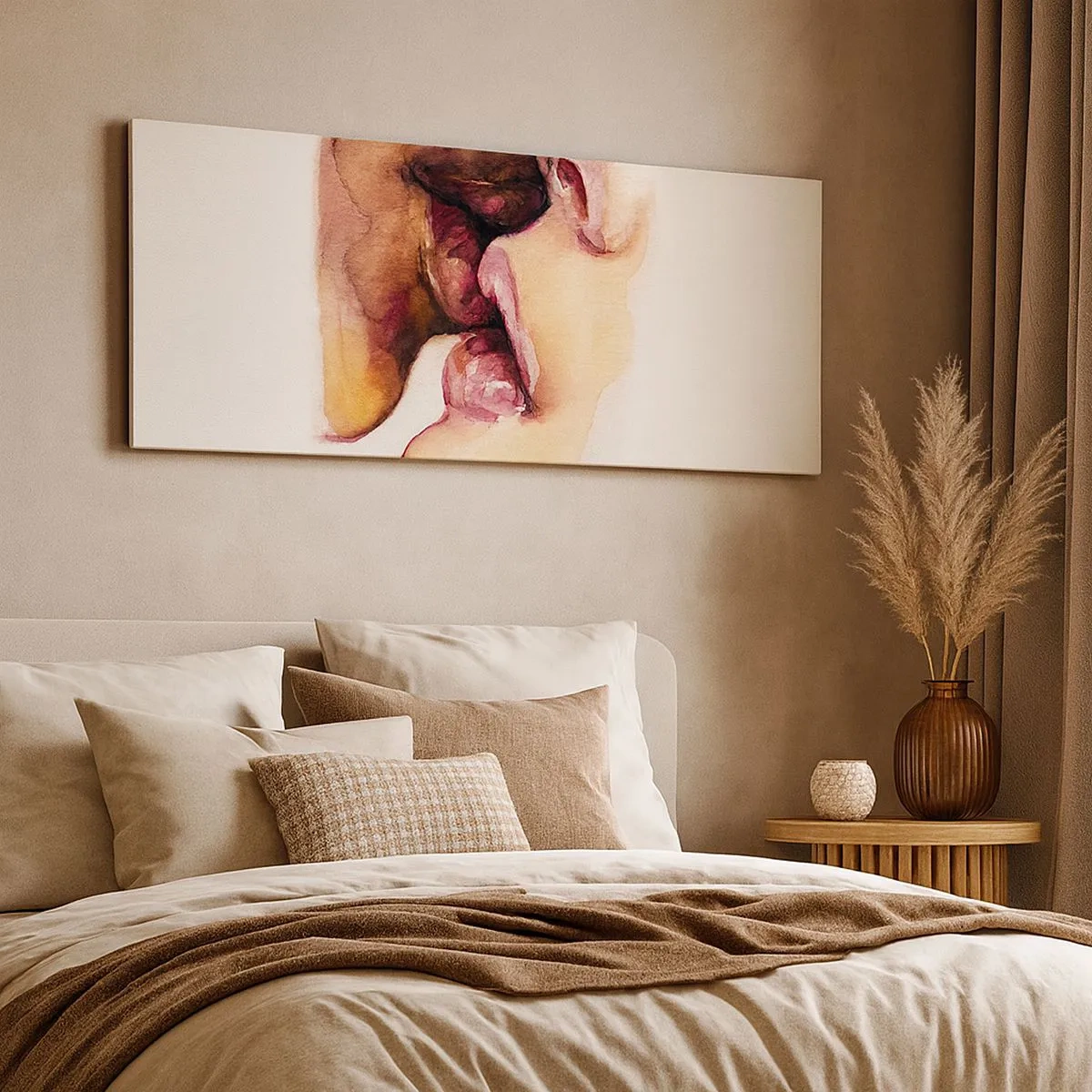 Canvastavla - Bild på duk - Som dag och natt, jord och himmel - 100x40 cm