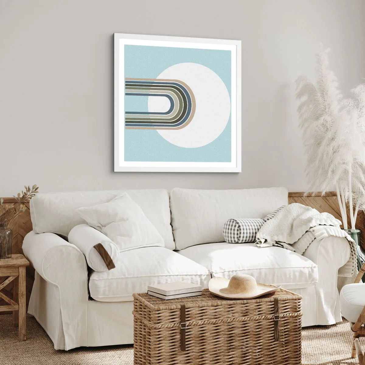 Affisch i vit ram - Ostoppad attraktionskraft - 60x60 cm