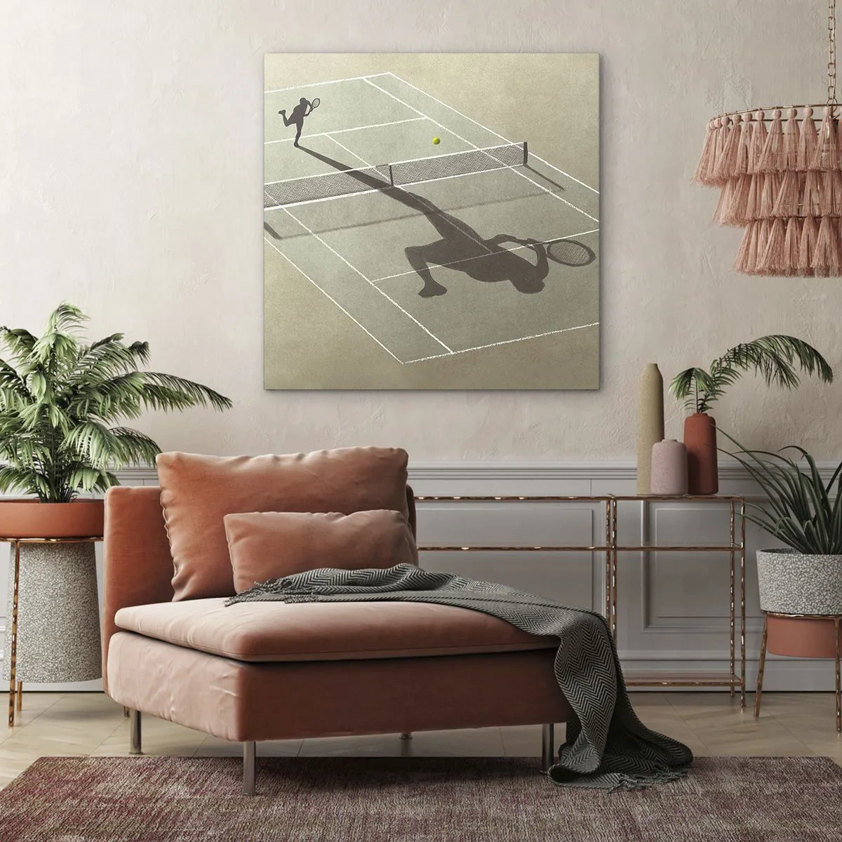 Canvastavla - Bild på duk - Övervinna sig själv - 60x60 cm