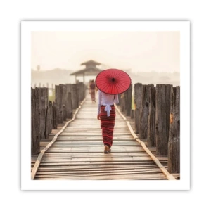 Affisch - På den gamla bron - 60x60 cm