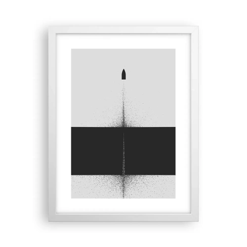 Affisch i vit ram - Rakt mot målet - 30x40 cm