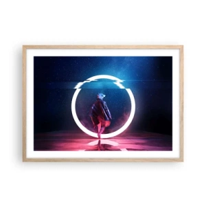 Affisch i ram av ljusek - Mellan världar - 70x50 cm