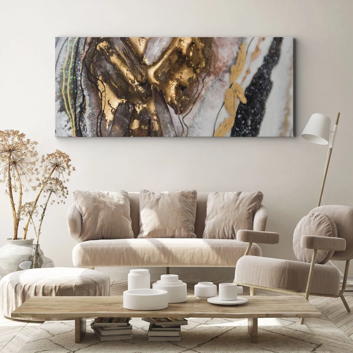 Canvastavla - Bild på duk - Jordens element - 160x50 cm