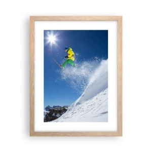 Affisch i ram av ljusek - Dansar med fjällen - 30x40 cm