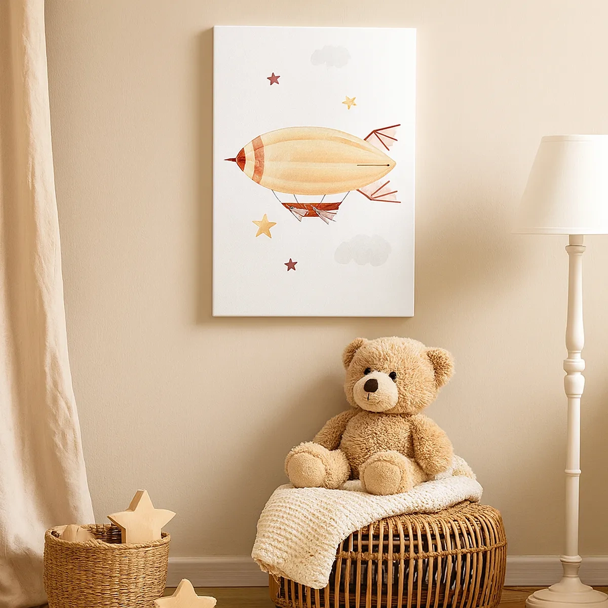 Canvastavla - Bild på duk - Luftskepp - 50x70 cm