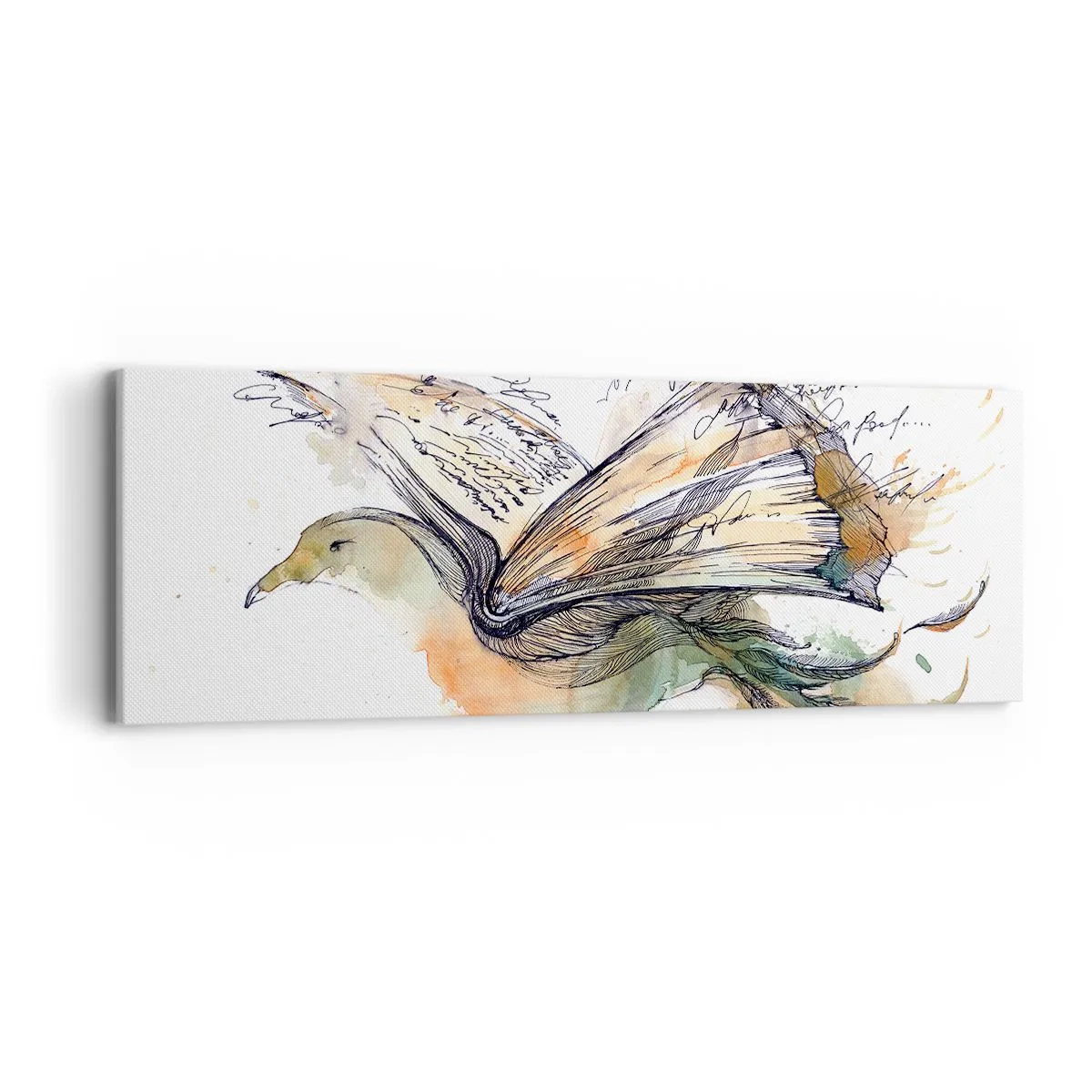 Canvastavla - Bild på duk - På poesins vingar - 90x30 cm