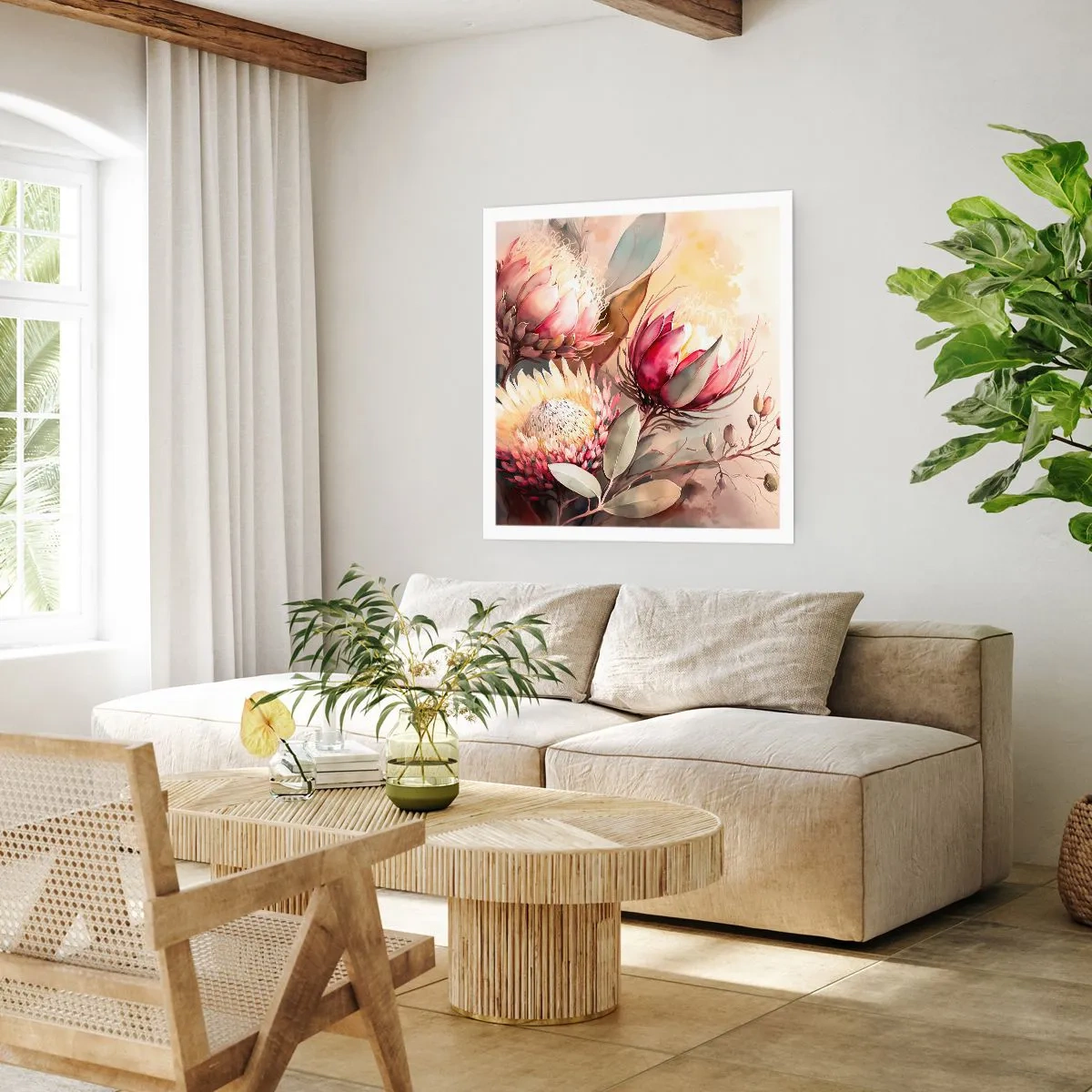 Affisch - Från profil och en face - 50x50 cm