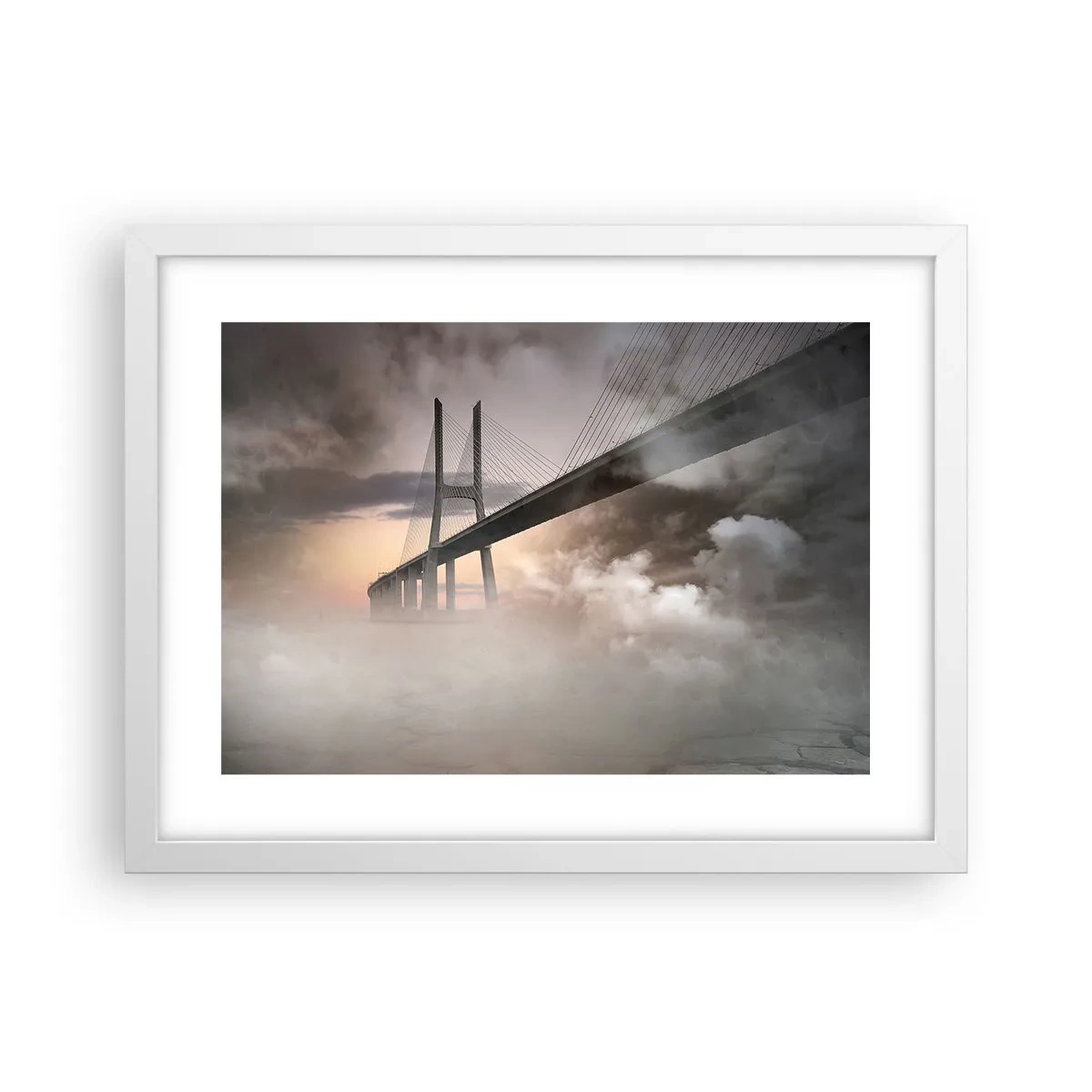 Affisch i vit ram - Vid en flod som inte finns - 40x30 cm