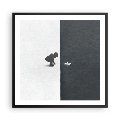 Affisch i svart ram - En stor expedition - 60x60 cm