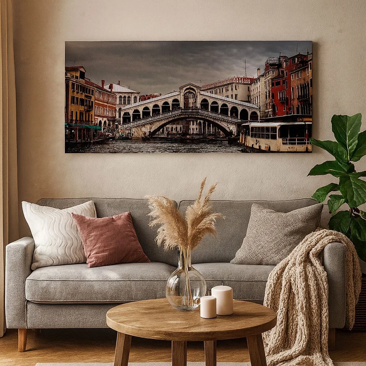 Canvastavla - Bild på duk - Ett löfte om en kväll i Venedig - 100x40 cm