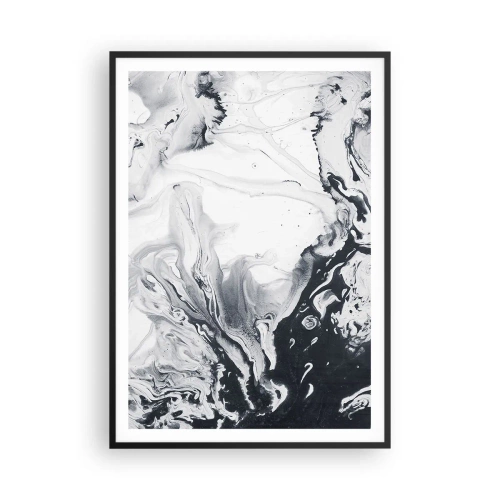 Affisch i svart ram - Jordens inre - 70x100 cm