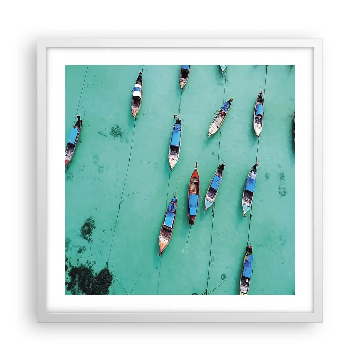 Affisch i vit ram - Under en glad väntan - 50x50 cm