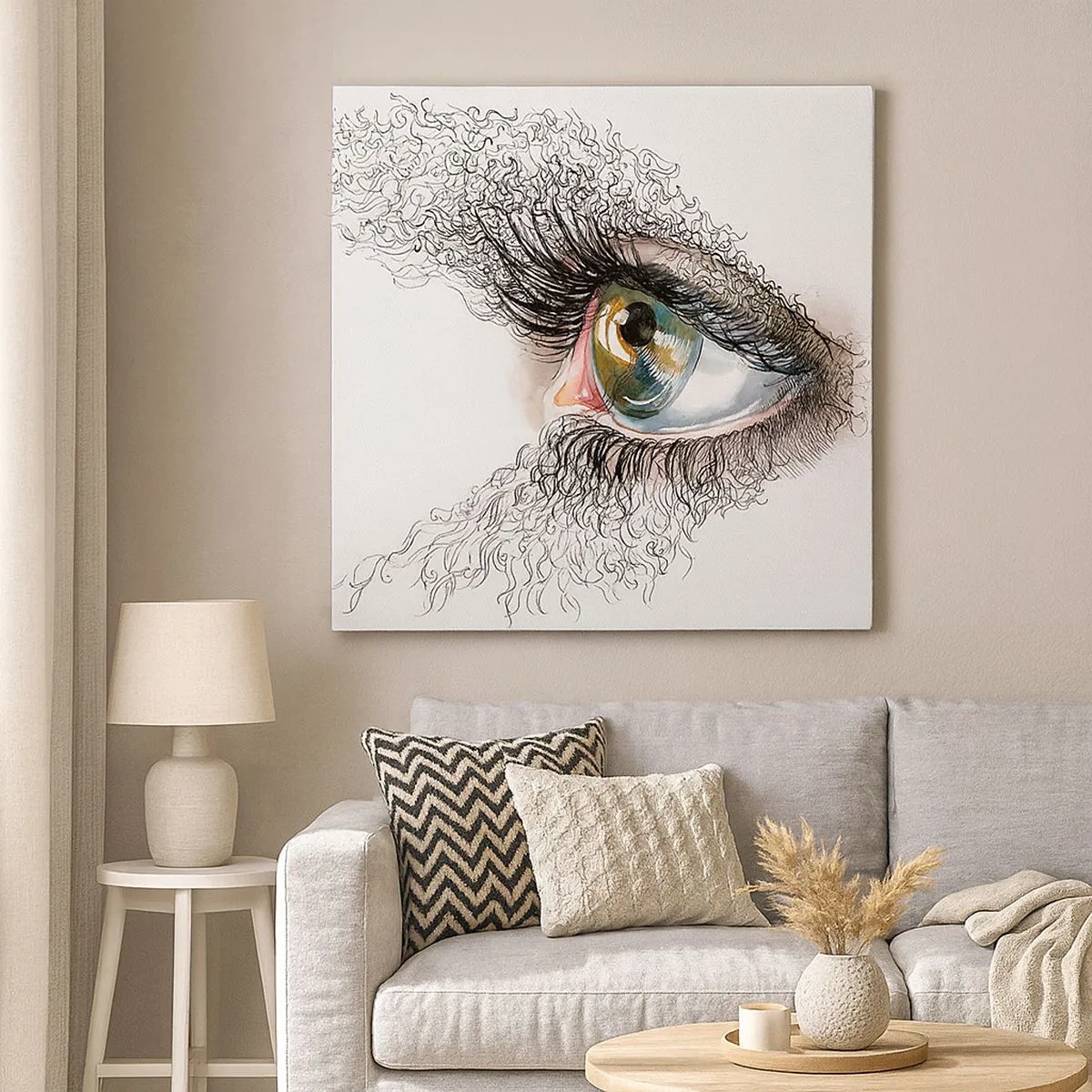 Canvastavla - Bild på duk - Titta rakt in i själen - 30x30 cm