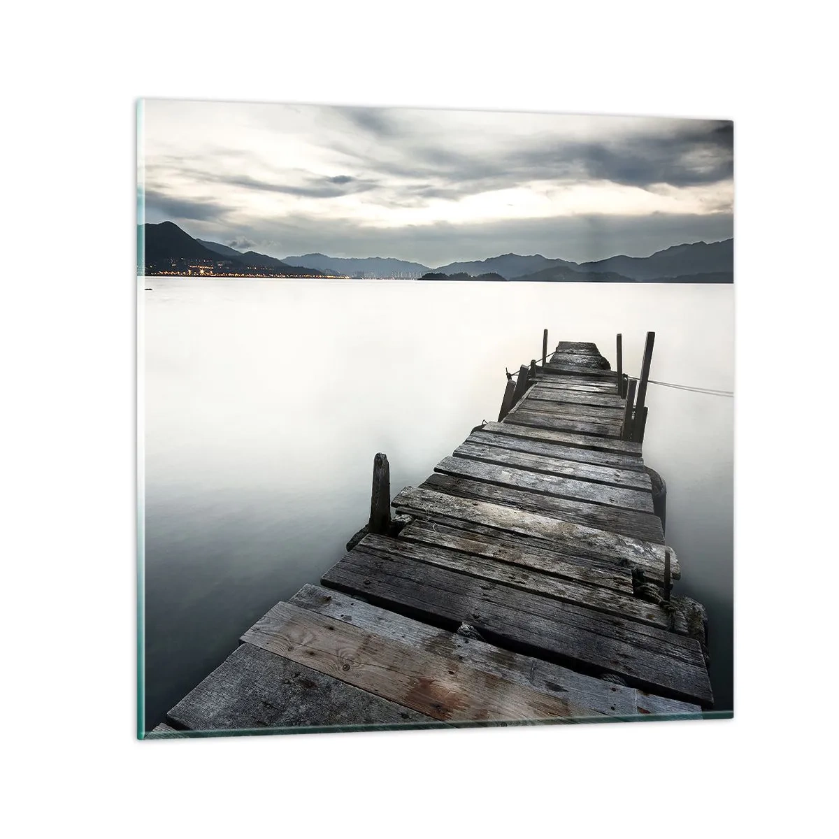 Glastavla - Bild på glas - Doppa sig i lugnet - 40x40 cm