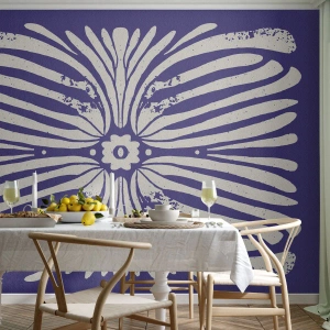 Fototapet Premium Sand - Etnisk inspiration - Boho, Botanisk, Bit - 100x70 cm