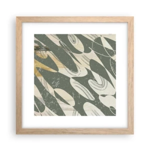 Affisch i ram av ljusek - Rytmisk abstraktion - 30x30 cm