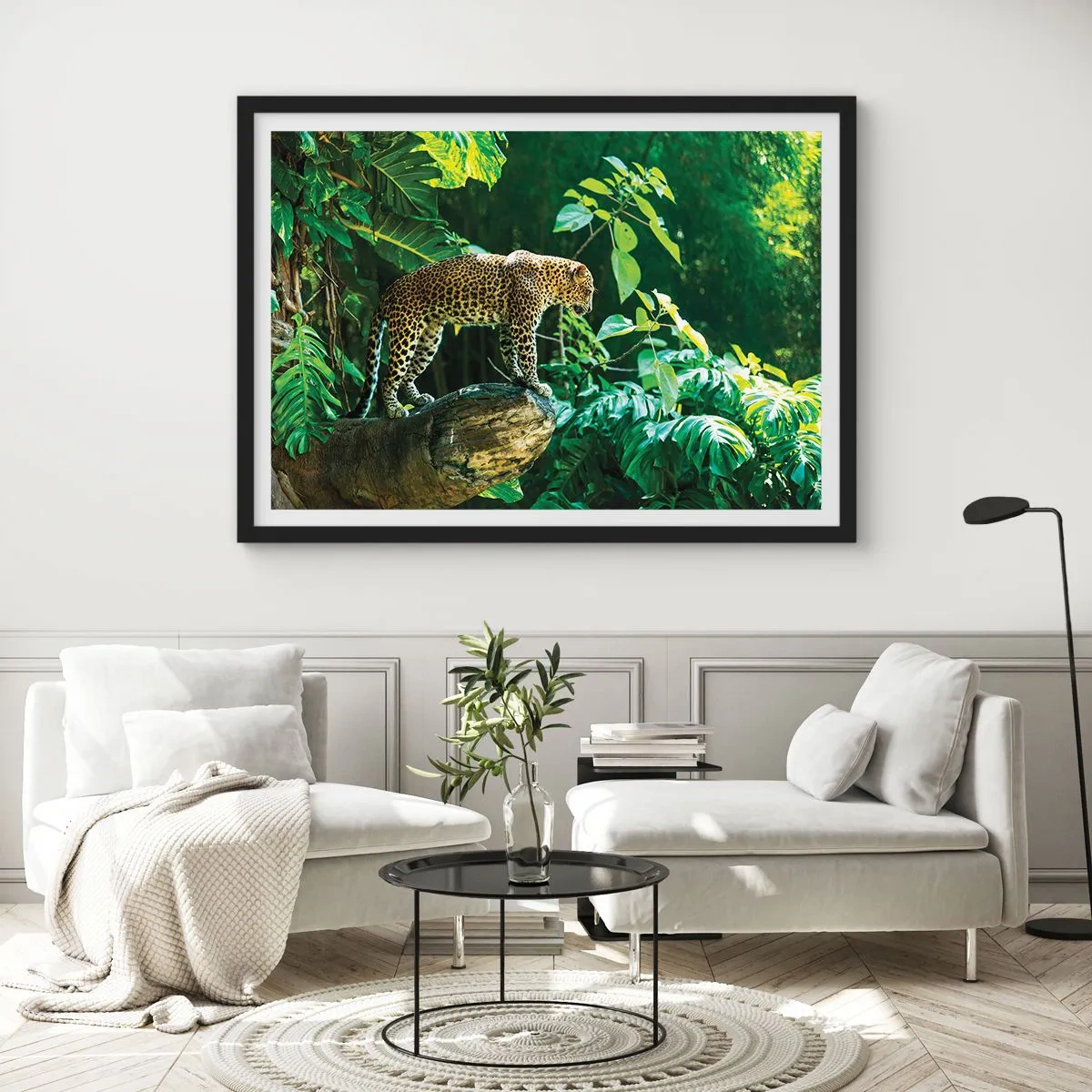 Affisch i svart ram - På jakt? - 70x50 cm