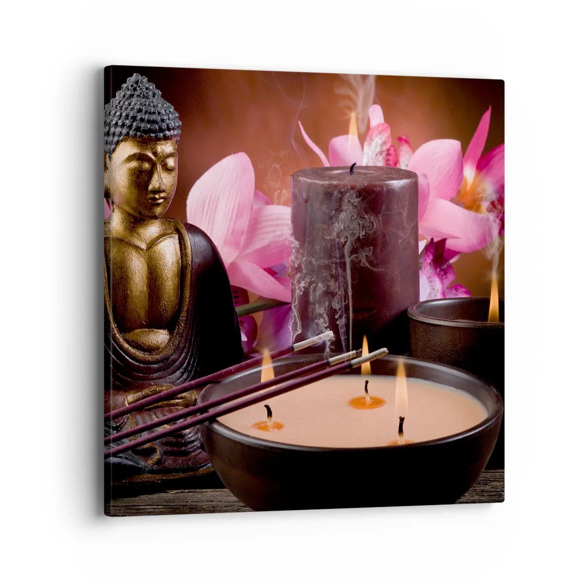 Canvastavla - Bild på duk - Rensa hjärnan, lugna ner kroppen - 40x40 cm