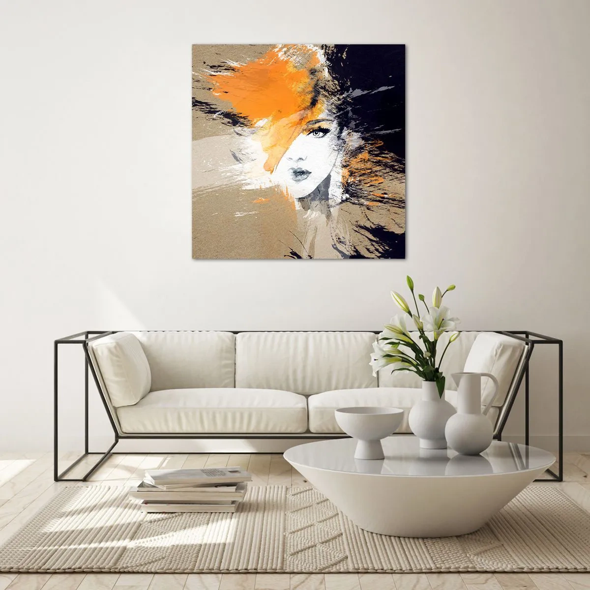 Glastavla - Bild på glas - Och så blir det ljus - 50x50 cm