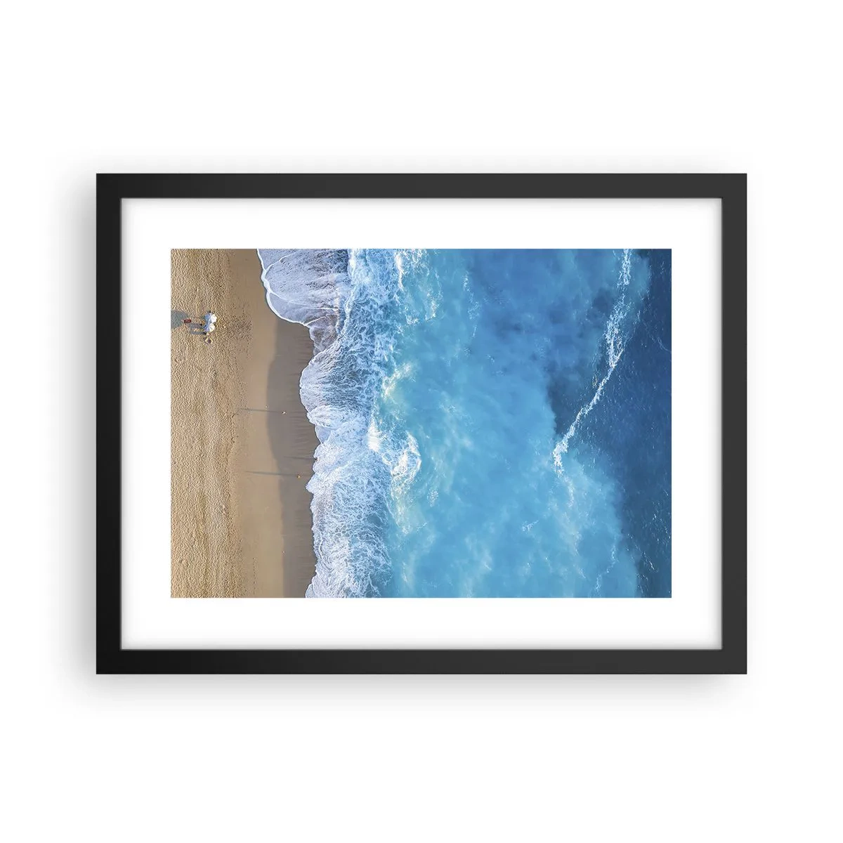 Affisch i svart ram - Blå styrka - 40x30 cm