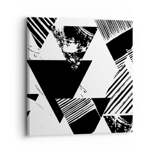 Canvastavla - Bild på duk - Det regnar trianglar - 30x30 cm