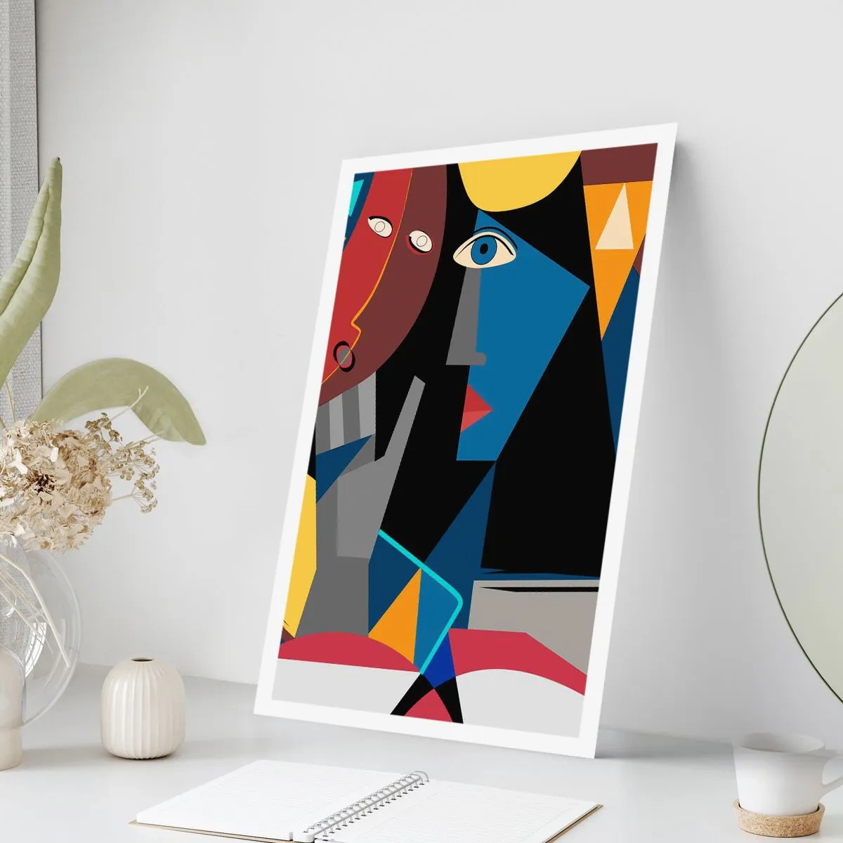 Affisch - Kubistiskt samtal - 50x70 cm