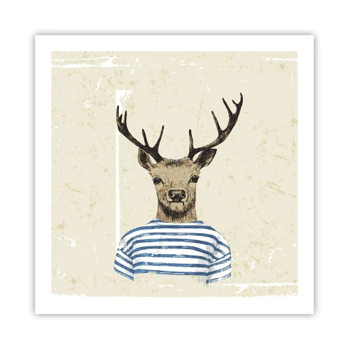 Affisch - Ty jag gillar randiga tröjor! - 60x60 cm