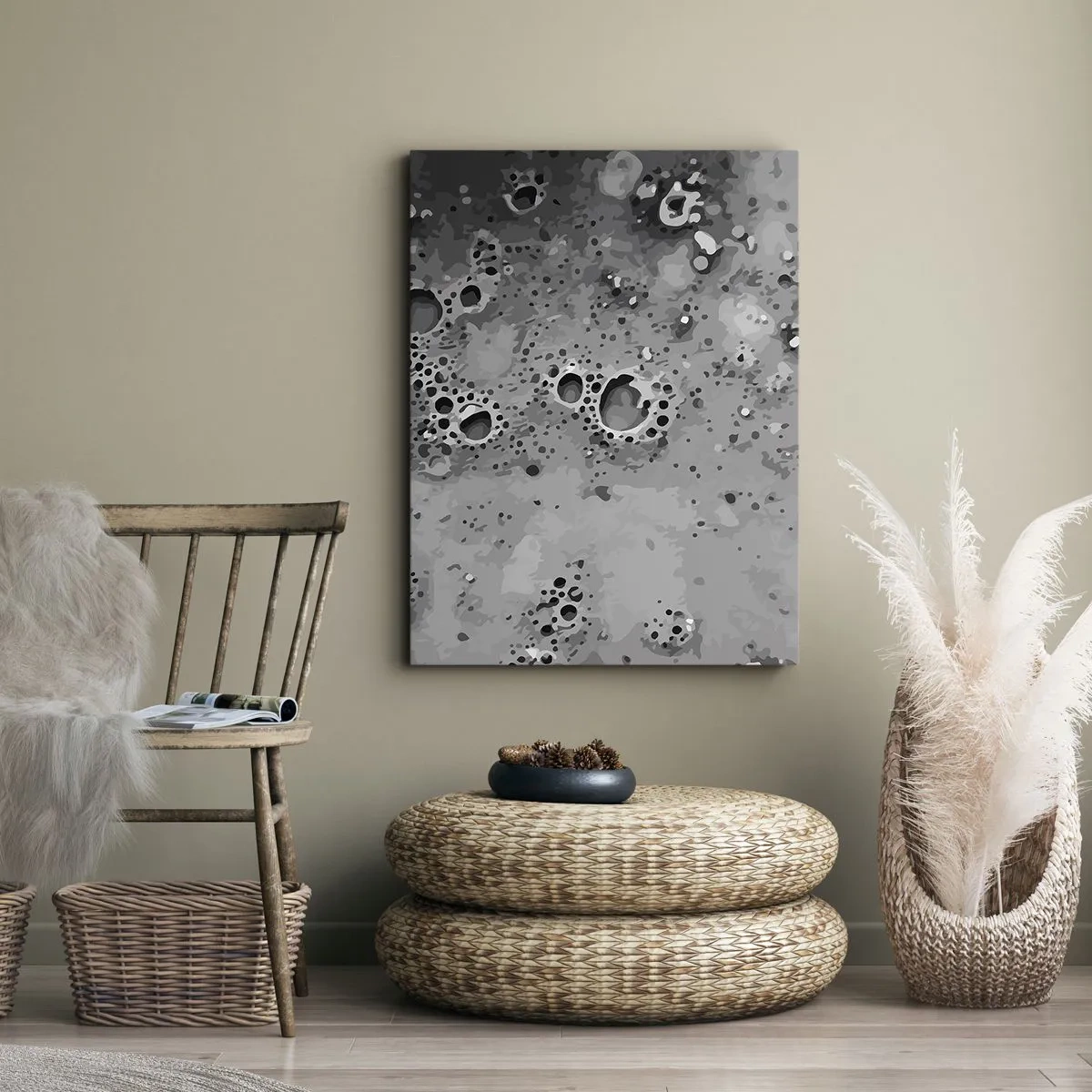 Canvastavla - Bild på duk - Som månlandskap - 50x70 cm